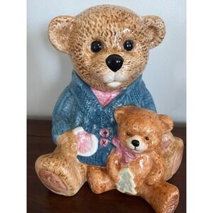 Vintage Cresco Large Papa & Baby Bear Cookie Jar‎